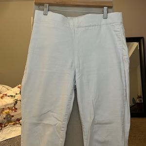 White stretchy pants